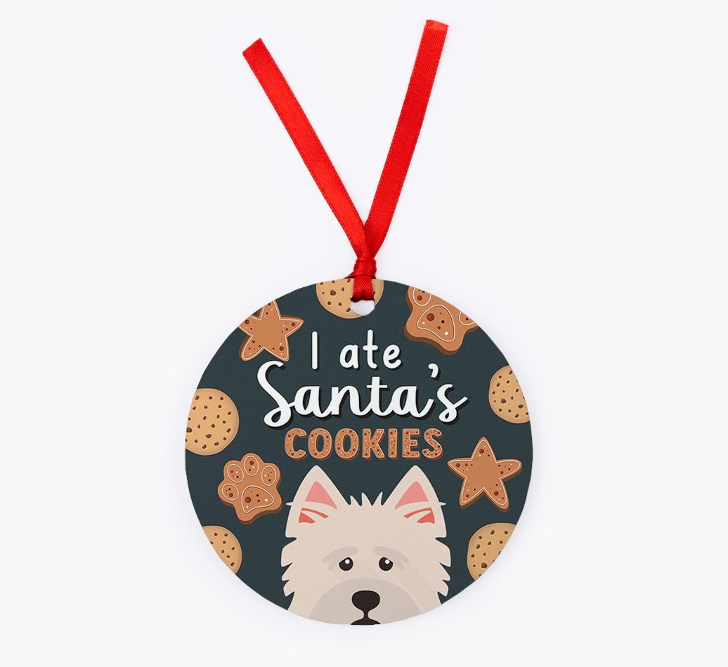 I Ate Santa's Cookies: Personalized {breedFullName} Christmas Decoration