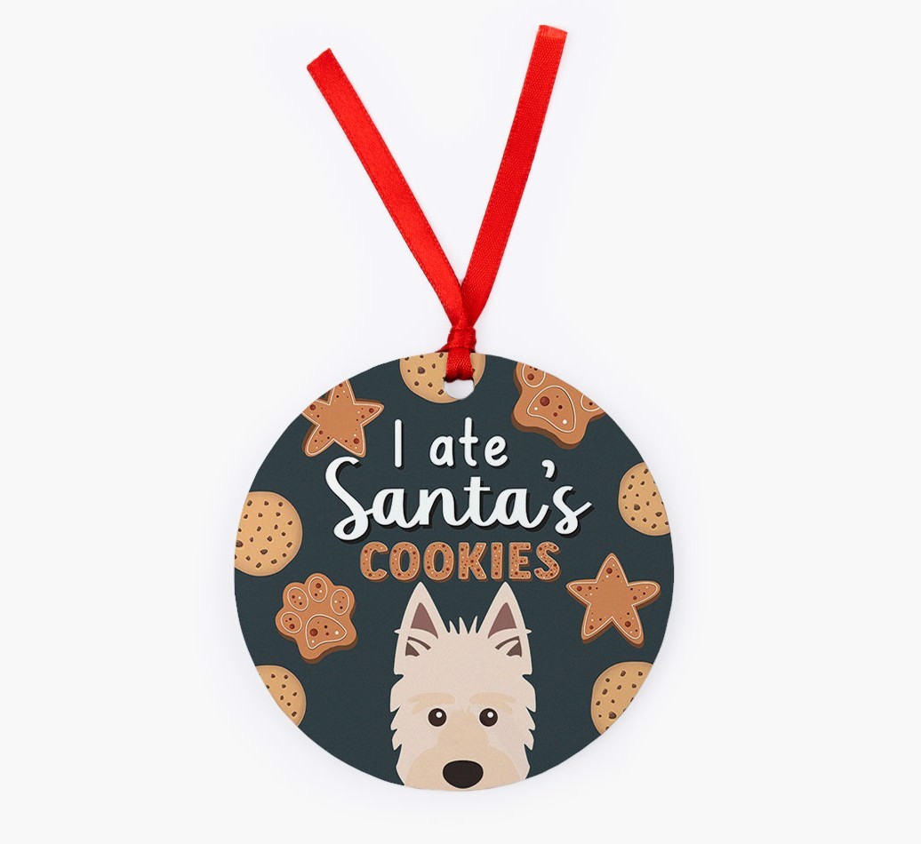 I Ate Santa's Cookies: Personalized {breedFullName} Christmas Decoration