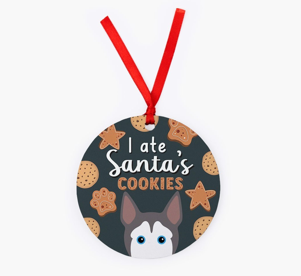 I Ate Santa's Cookies: Personalised {breedFullName} Christmas Decoration
