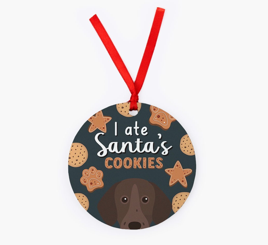 I Ate Santa's Cookies: Personalized {breedFullName} Christmas Decoration