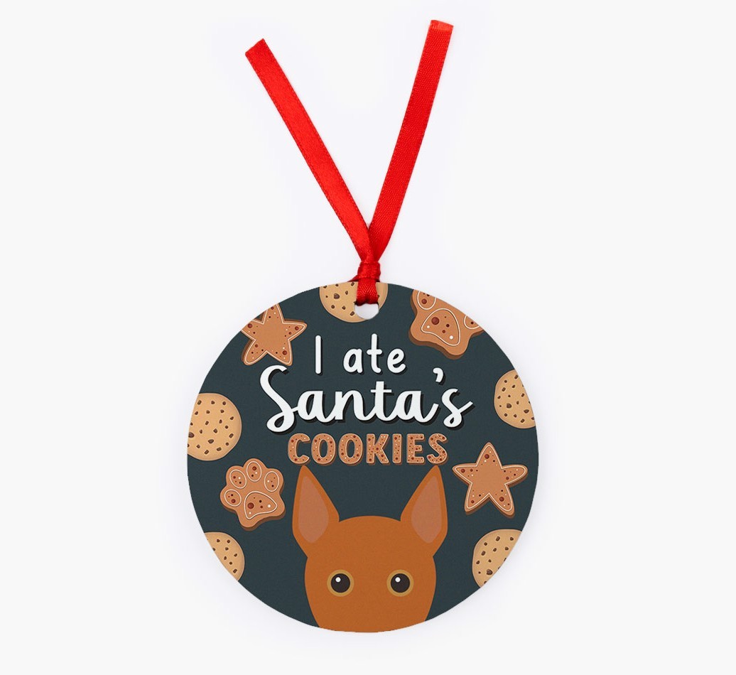 I Ate Santa's Cookies: Personalized {breedFullName} Christmas Decoration