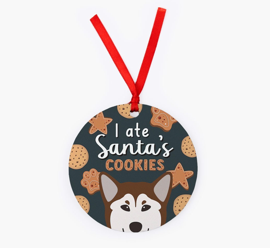 I Ate Santa's Cookies: Personalized {breedFullName} Christmas Decoration