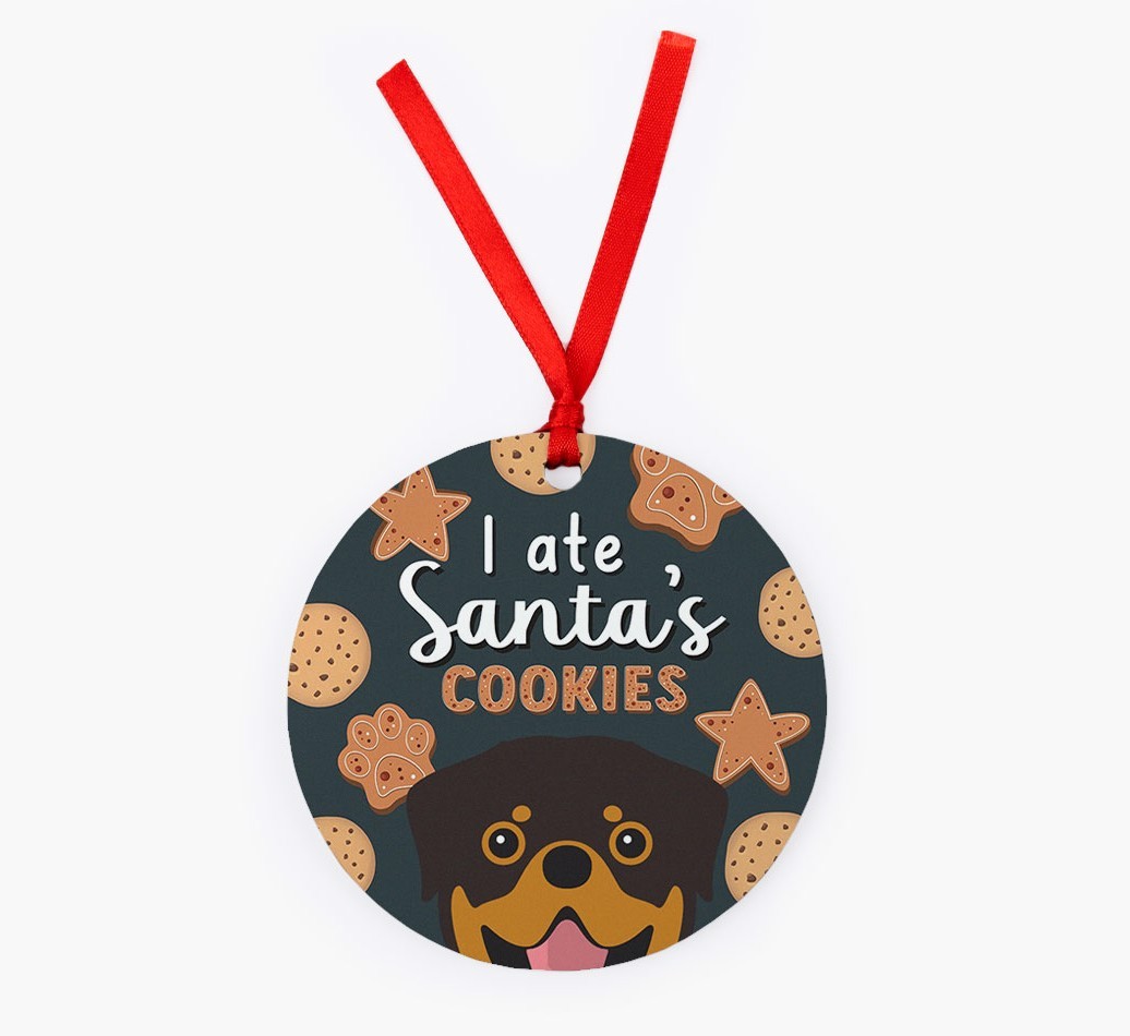 I Ate Santa's Cookies: Personalized {breedFullName} Christmas Decoration