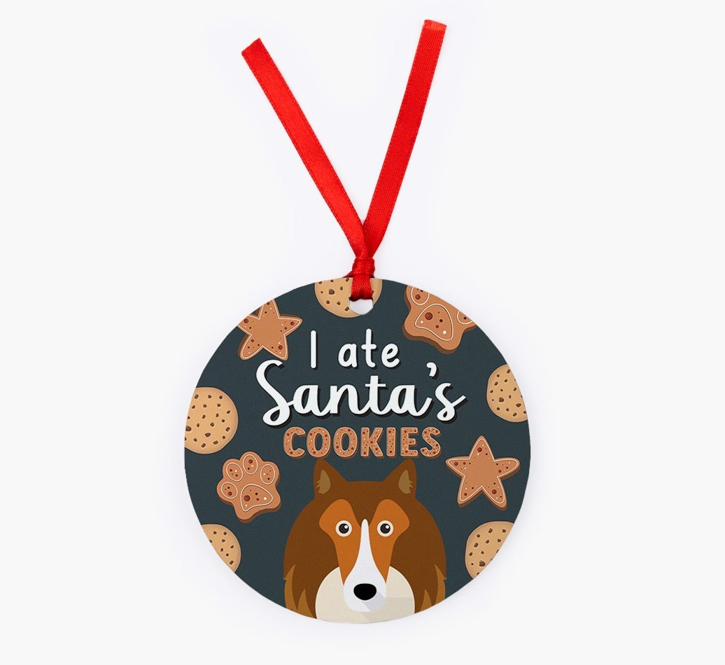 I Ate Santa's Cookies: Personalized {breedFullName} Christmas Decoration
