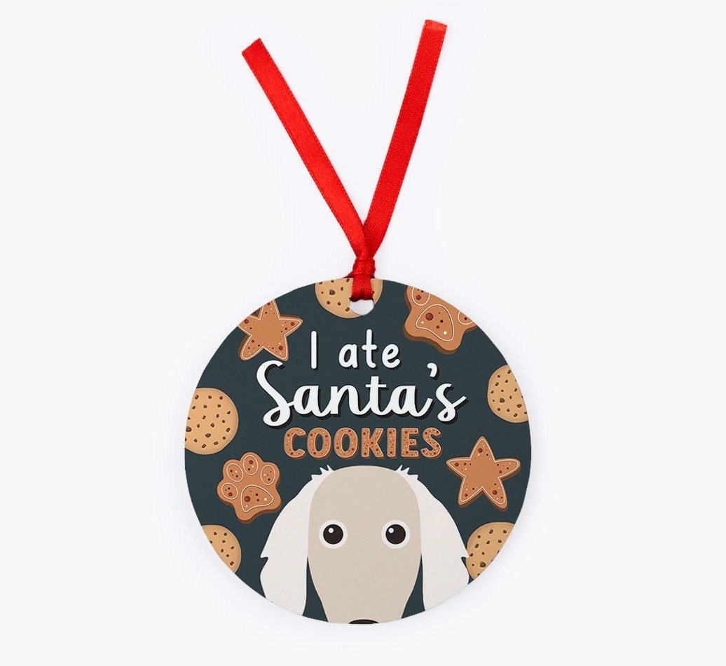 I Ate Santa's Cookies: Personalized {breedFullName} Christmas Decoration