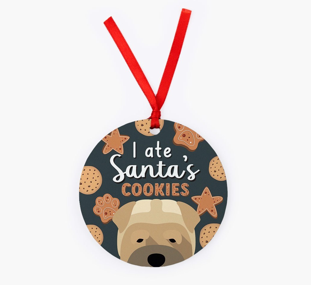 I Ate Santa's Cookies: Personalised {breedFullName} Christmas Decoration