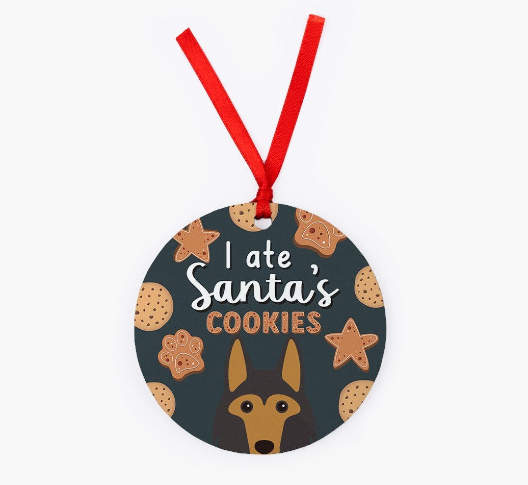 I Ate Santa's Cookies: Personalized {breedFullName} Christmas Decoration