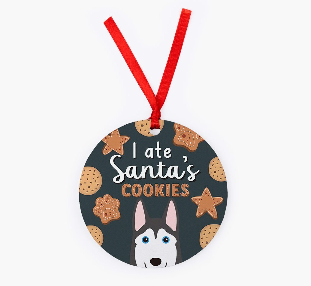 I Ate Santa's Cookies: Personalized {breedFullName} Christmas Decoration
