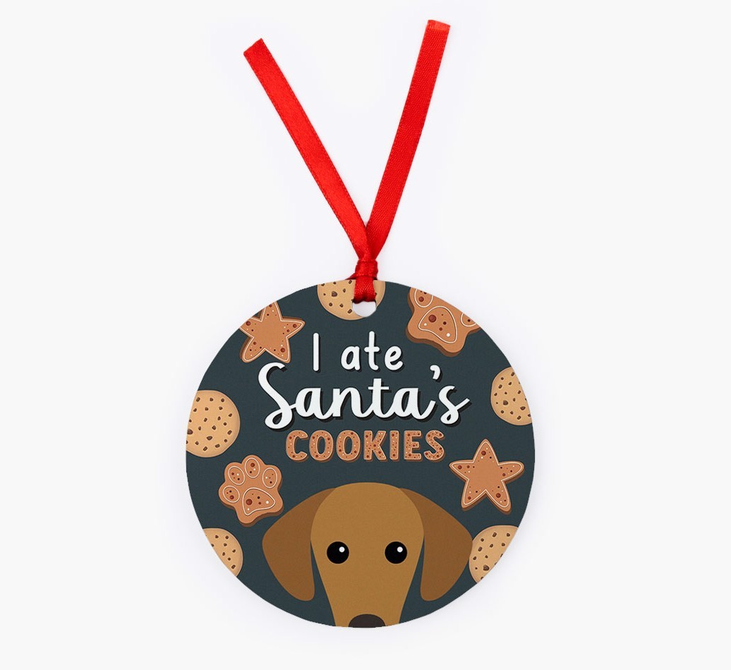 I Ate Santa's Cookies: Personalized {breedFullName} Christmas Decoration