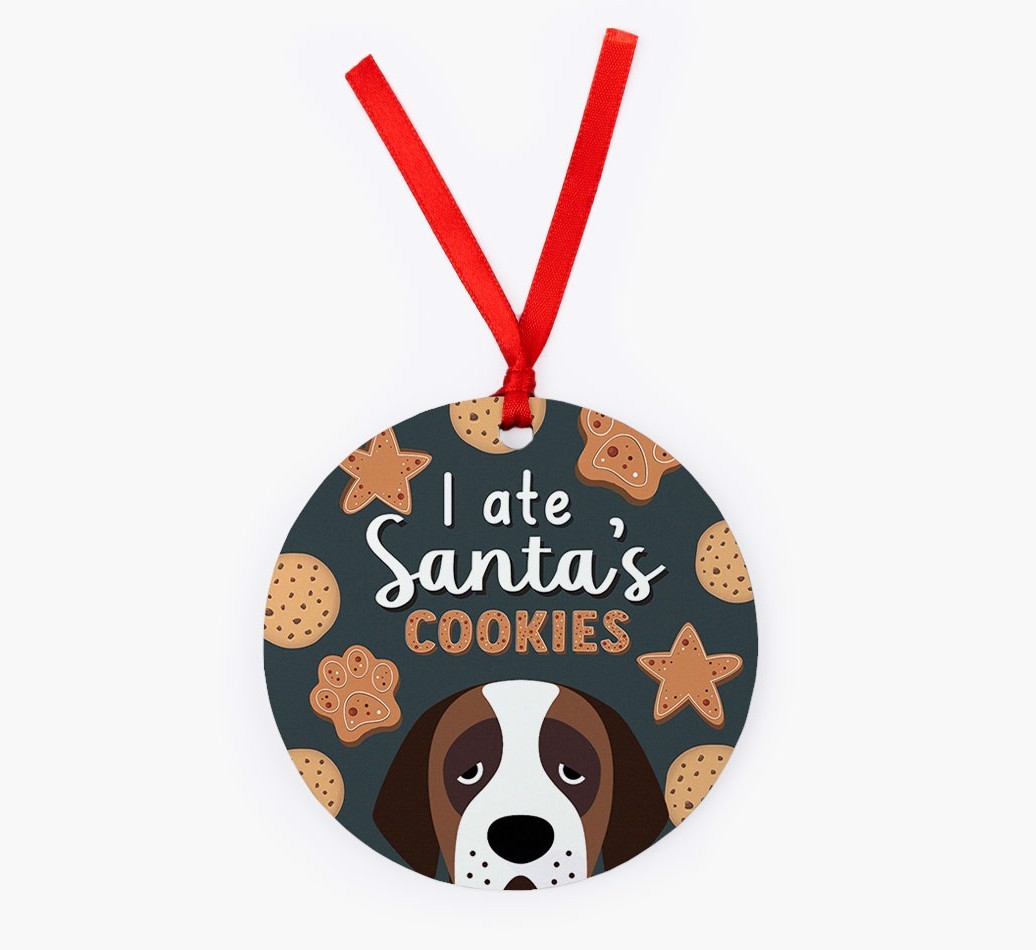 I Ate Santa's Cookies: Personalised {breedFullName} Christmas Decoration
