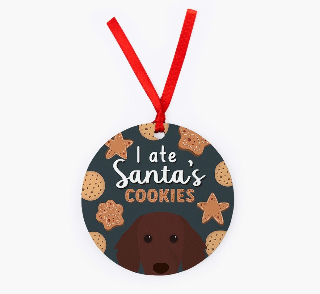 I Ate Santa's Cookies: Personalized {breedFullName} Christmas Decoration