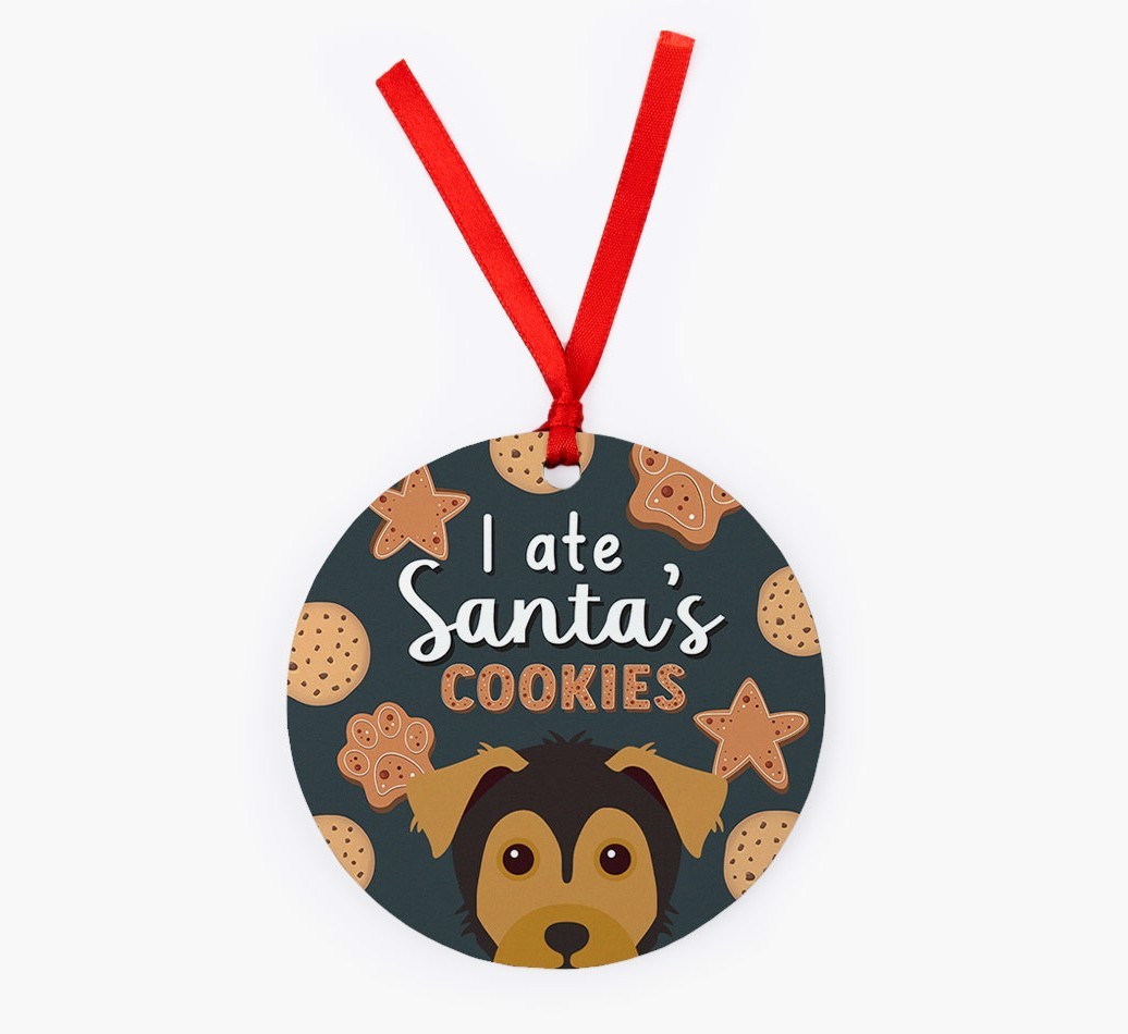 I Ate Santa's Cookies: Personalized {breedFullName} Christmas Decoration