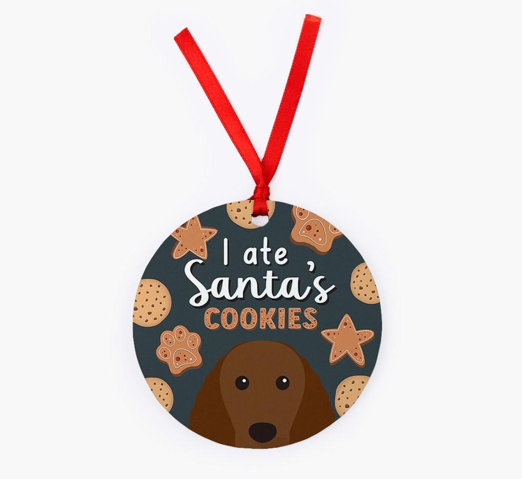I Ate Santa's Cookies: Personalized {breedFullName} Christmas Decoration