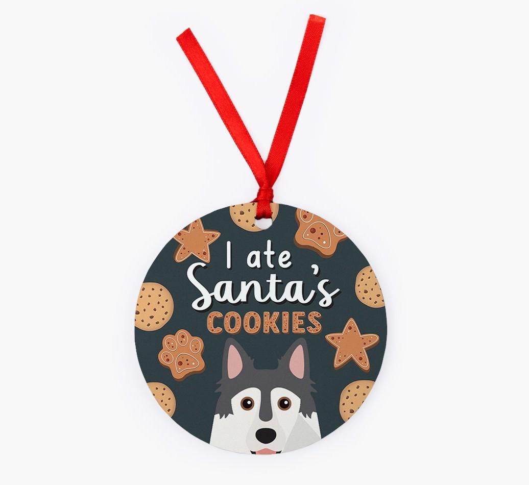 I Ate Santa's Cookies: Personalized {breedFullName} Christmas Decoration