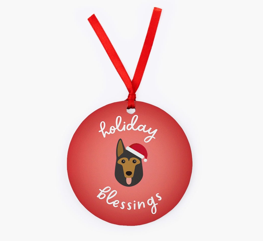 Holiday Blessings: Personalized {breedFullName} Christmas Decoration