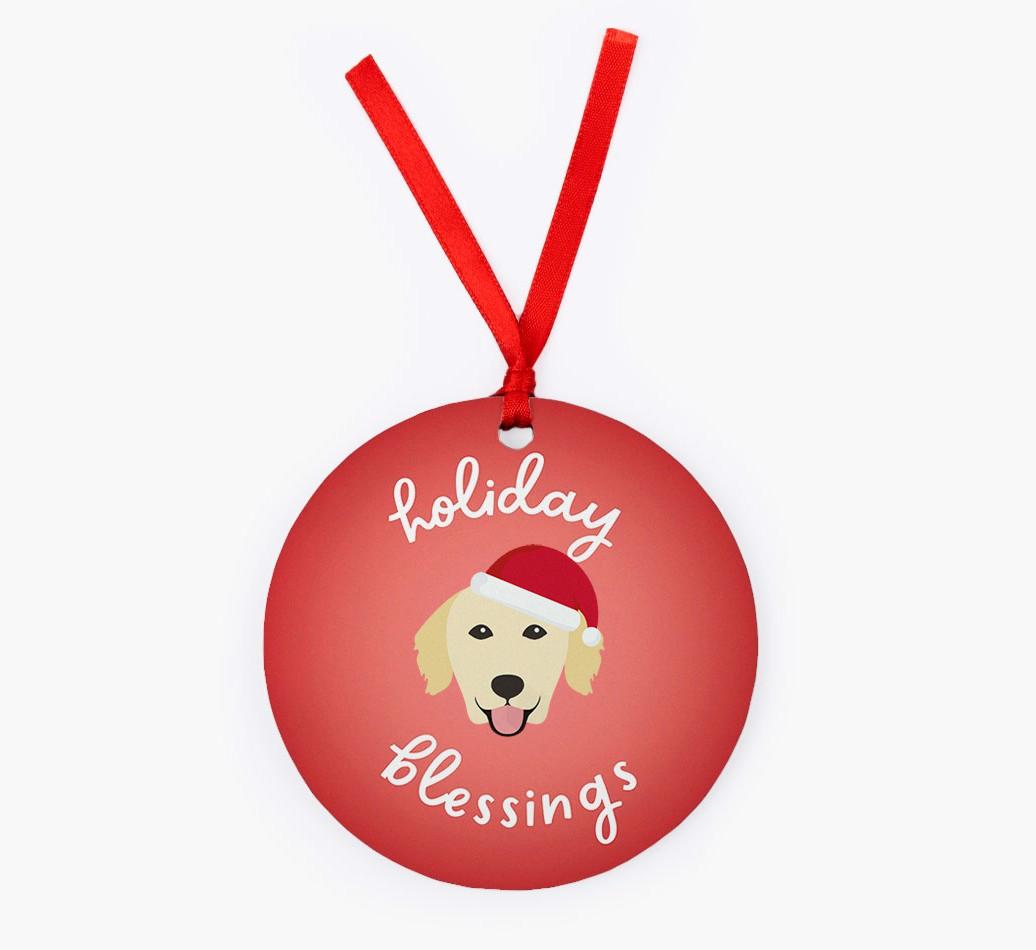 Holiday Blessings: Personalized {breedFullName} Christmas Decoration