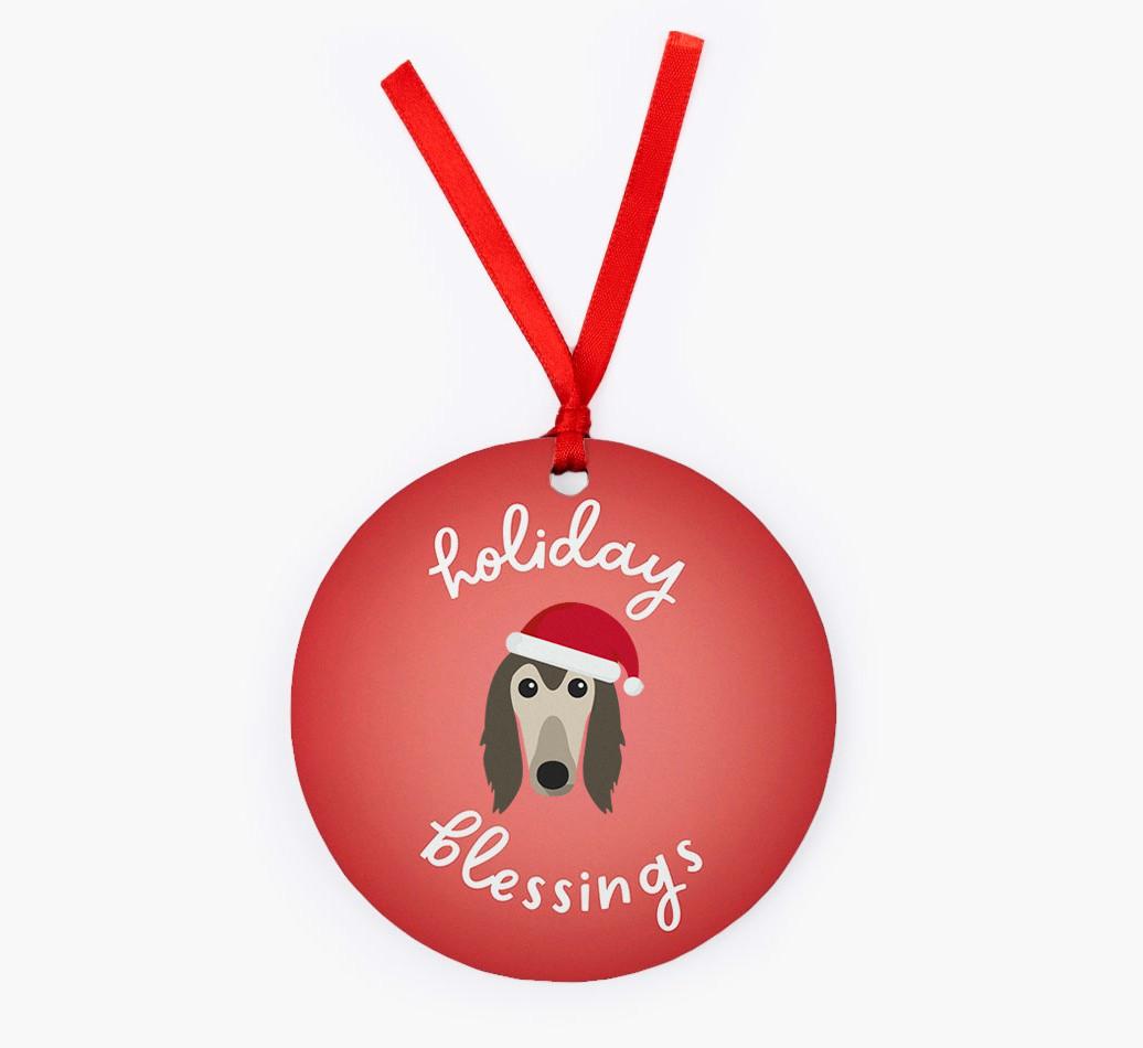 Holiday Blessings: Personalized {breedFullName} Christmas Decoration