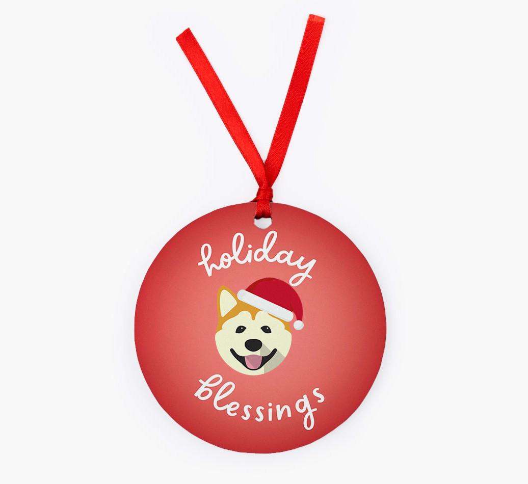 Holiday Blessings: Personalized {breedFullName} Christmas Decoration
