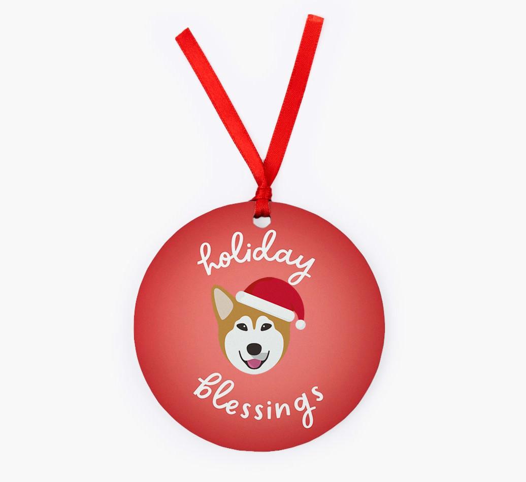 Holiday Blessings: Personalized {breedFullName} Christmas Decoration