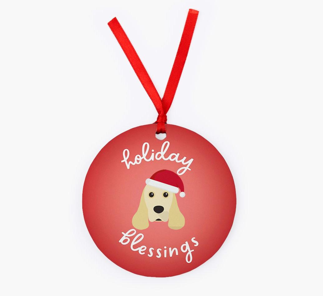 Holiday Blessings: Personalized {breedFullName} Christmas Decoration
