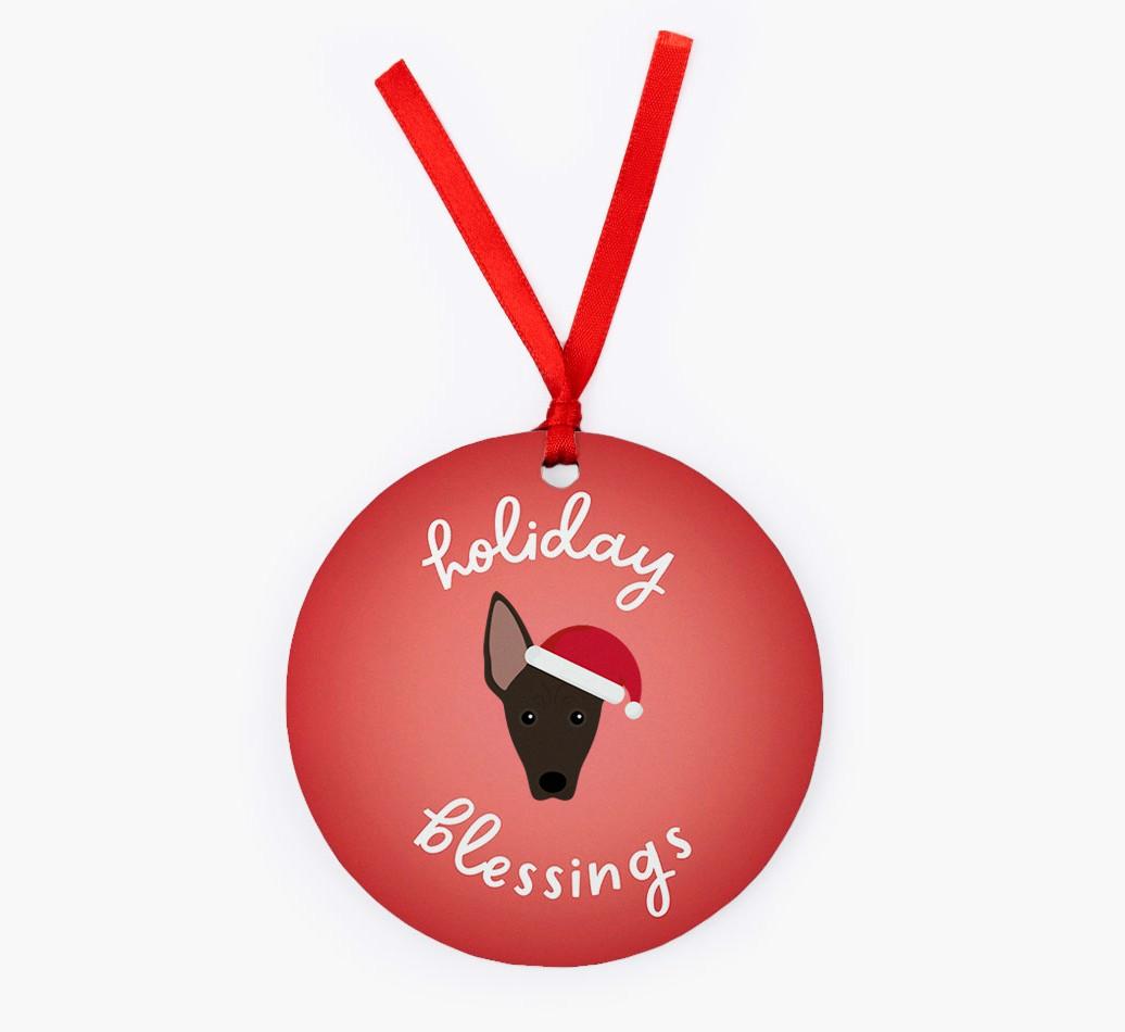 Holiday Blessings: Personalized {breedFullName} Christmas Decoration