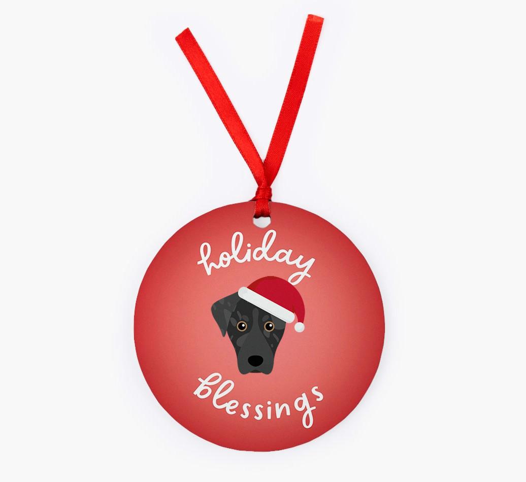 Holiday Blessings: Personalized {breedFullName} Christmas Decoration