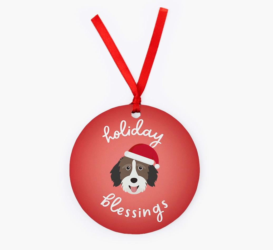 Holiday Blessings: Personalized {breedFullName} Christmas Decoration