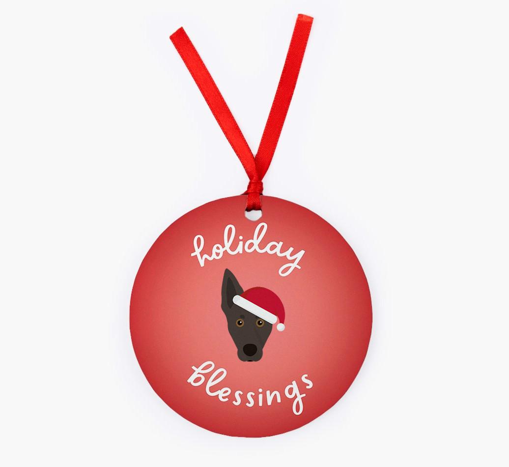 Holiday Blessings: Personalized {breedFullName} Christmas Decoration