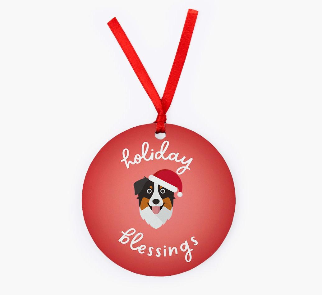 Holiday Blessings: Personalized {breedFullName} Christmas Decoration