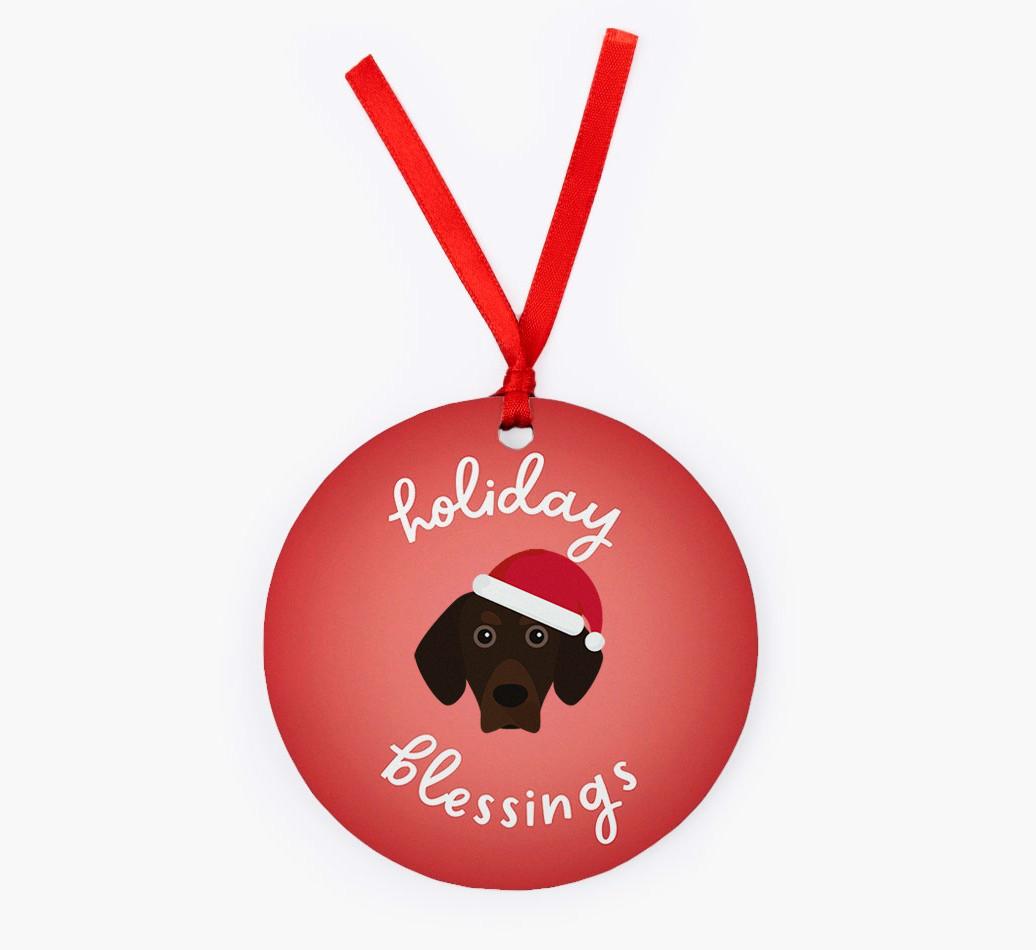 Holiday Blessings: Personalized {breedFullName} Christmas Decoration