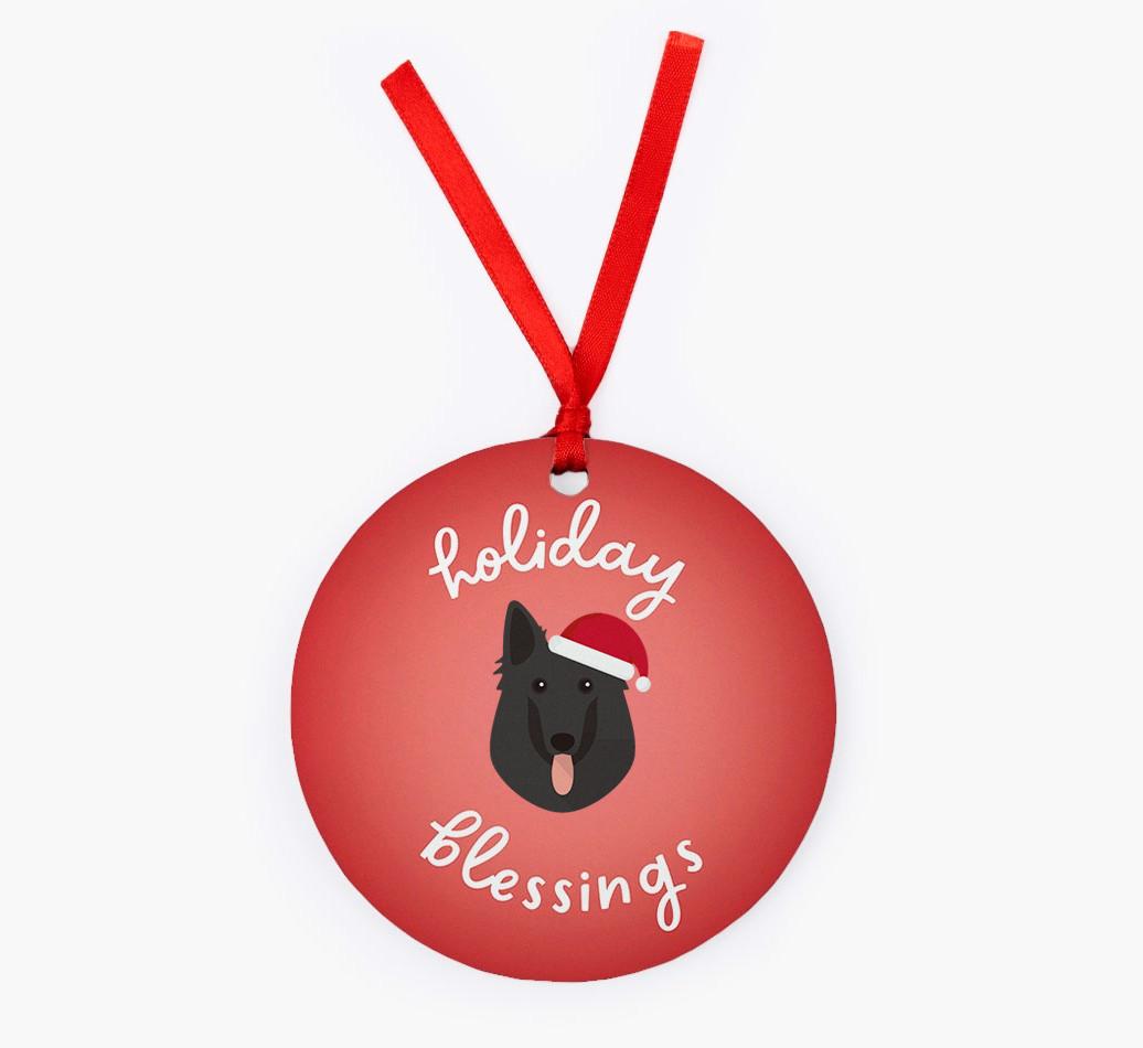 Holiday Blessings: Personalized {breedFullName} Christmas Decoration