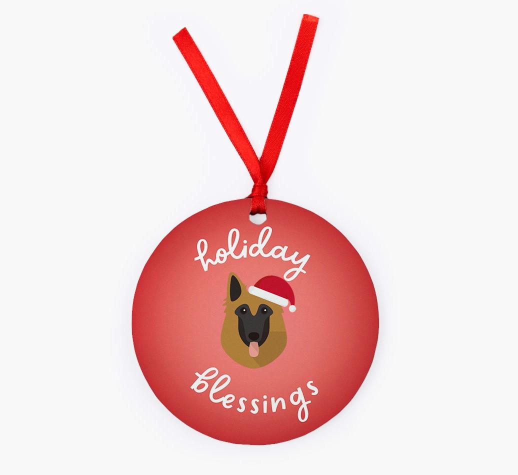 Holiday Blessings: Personalized {breedFullName} Christmas Decoration