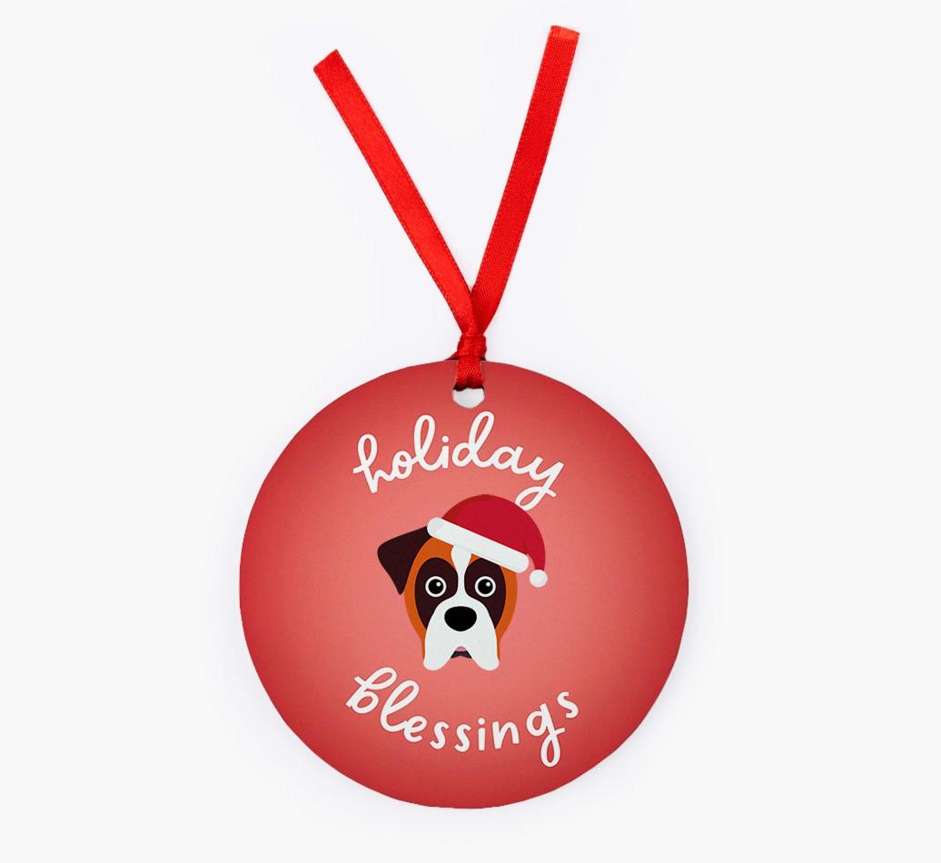 Holiday Blessings: Personalized {breedFullName} Christmas Decoration