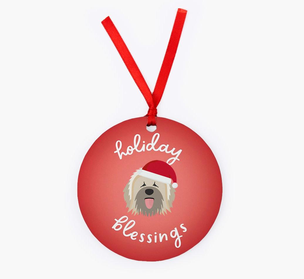 Holiday Blessings: Personalized {breedFullName} Christmas Decoration