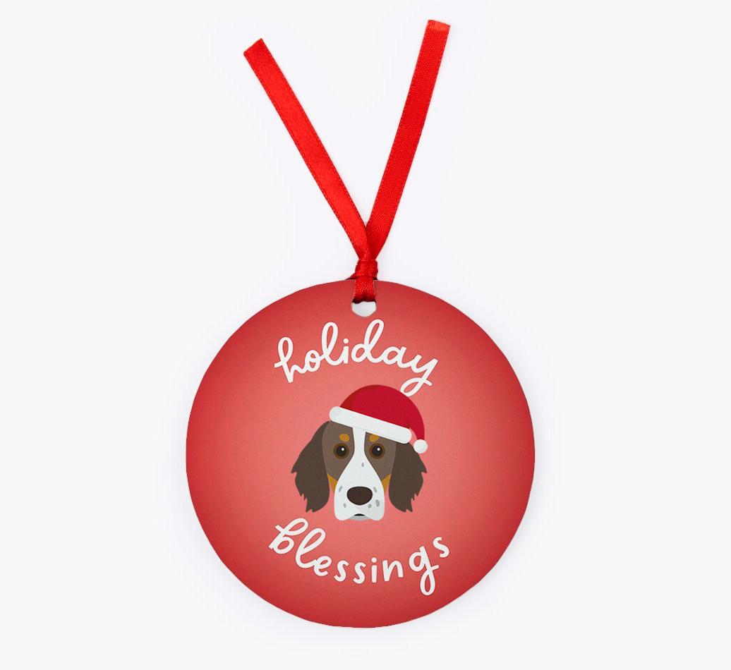 Holiday Blessings: Personalized {breedFullName} Christmas Decoration