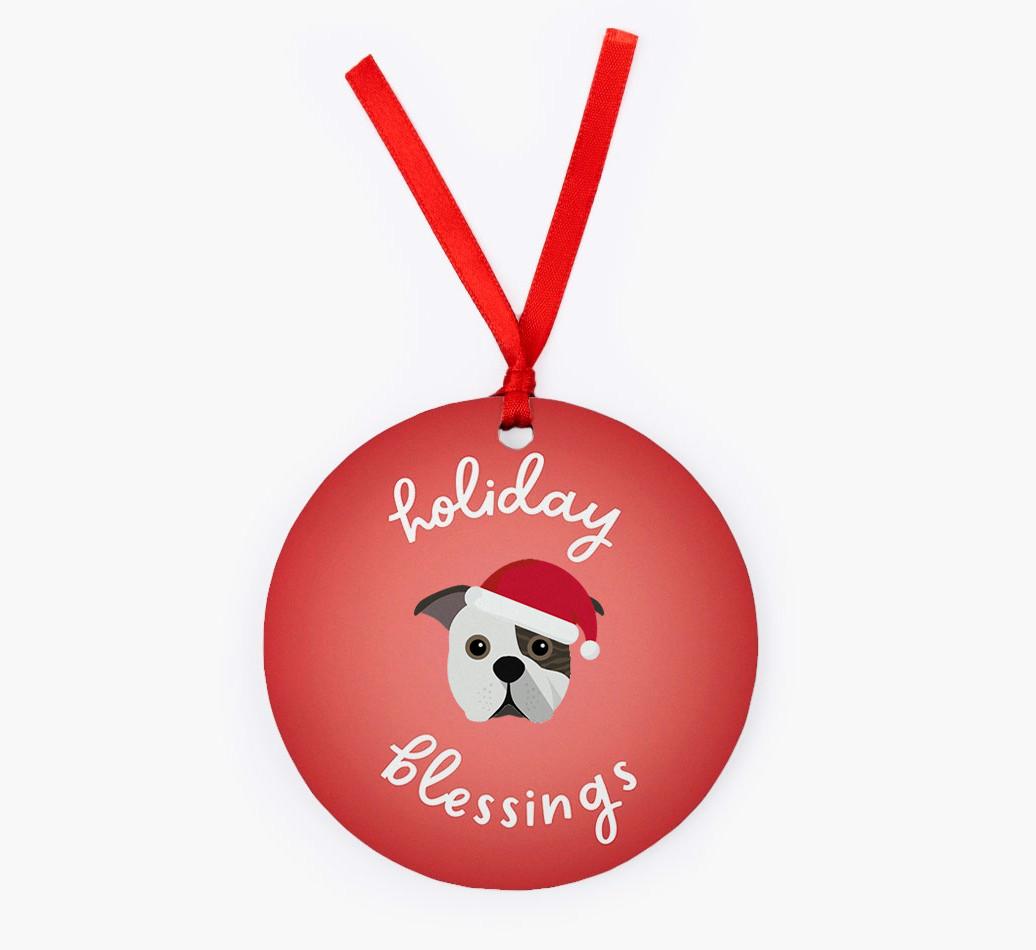 Holiday Blessings: Personalized {breedFullName} Christmas Decoration