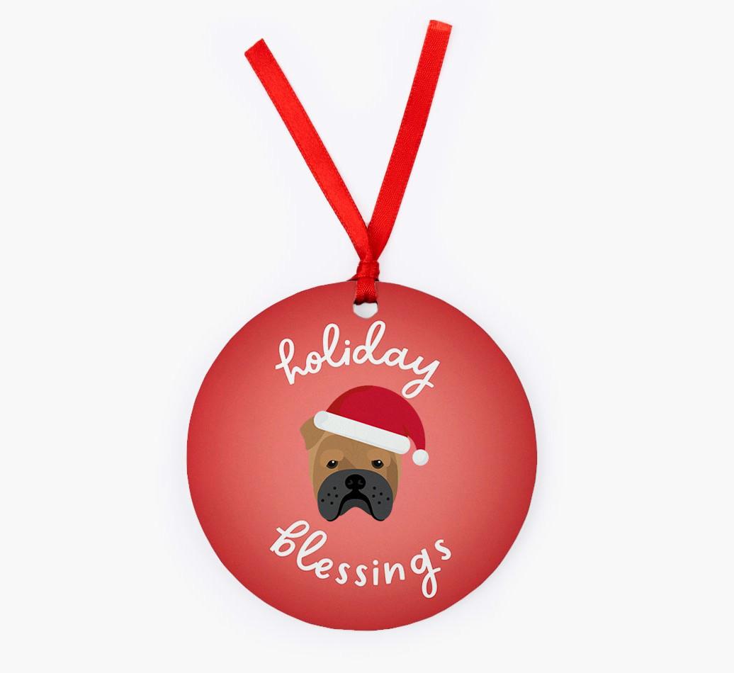 Holiday Blessings: Personalized {breedFullName} Christmas Decoration