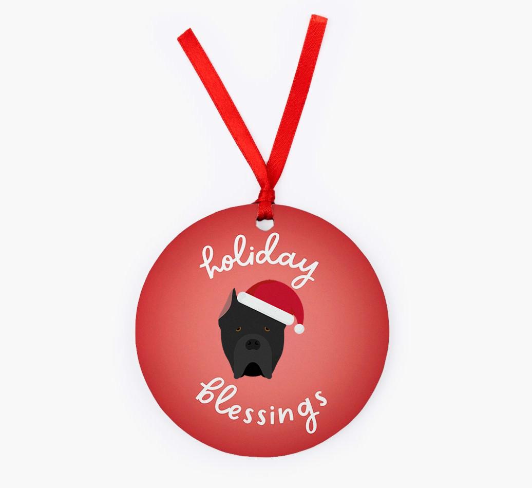 Holiday Blessings: Personalized {breedFullName} Christmas Decoration