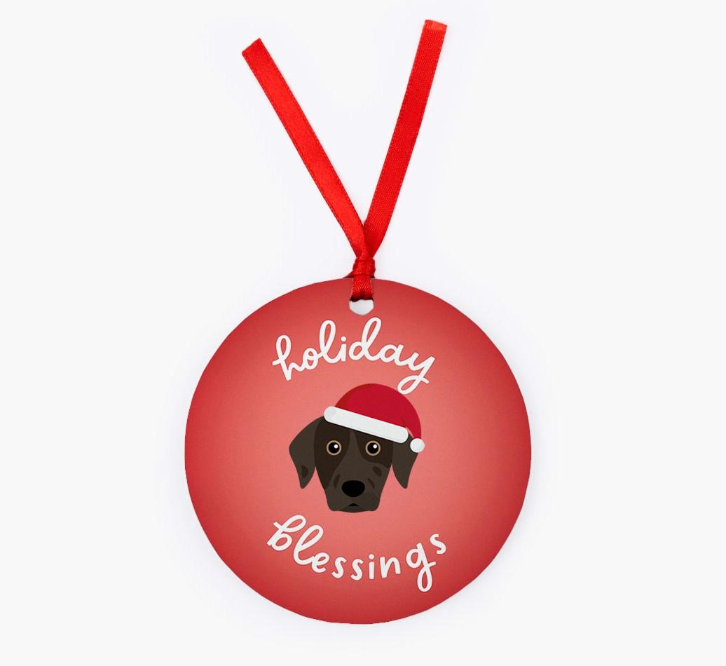 Holiday Blessings: Personalized {breedFullName} Christmas Decoration