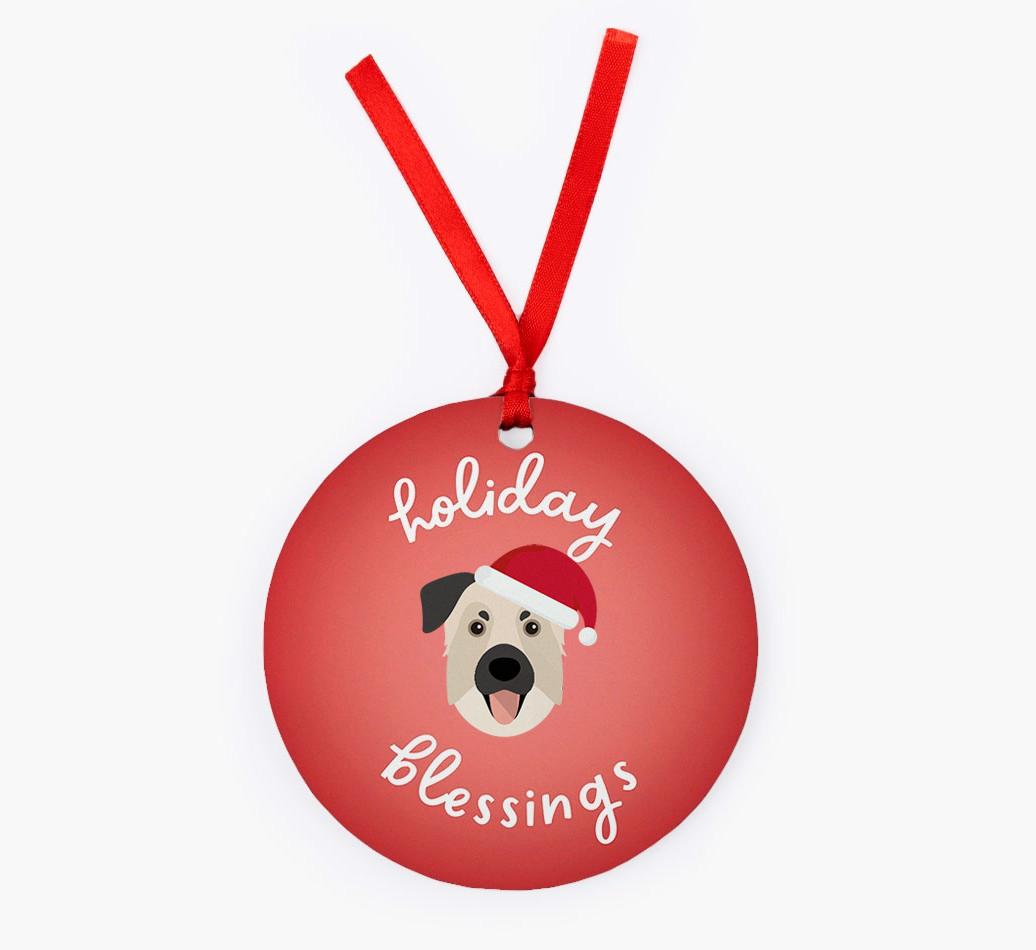 Holiday Blessings: Personalized {breedFullName} Christmas Decoration