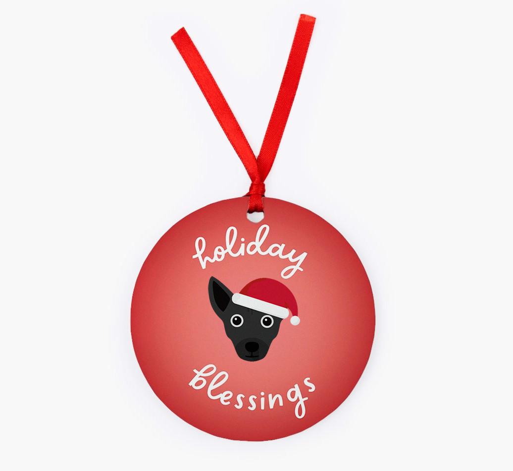 Holiday Blessings: Personalized {breedFullName} Christmas Decoration