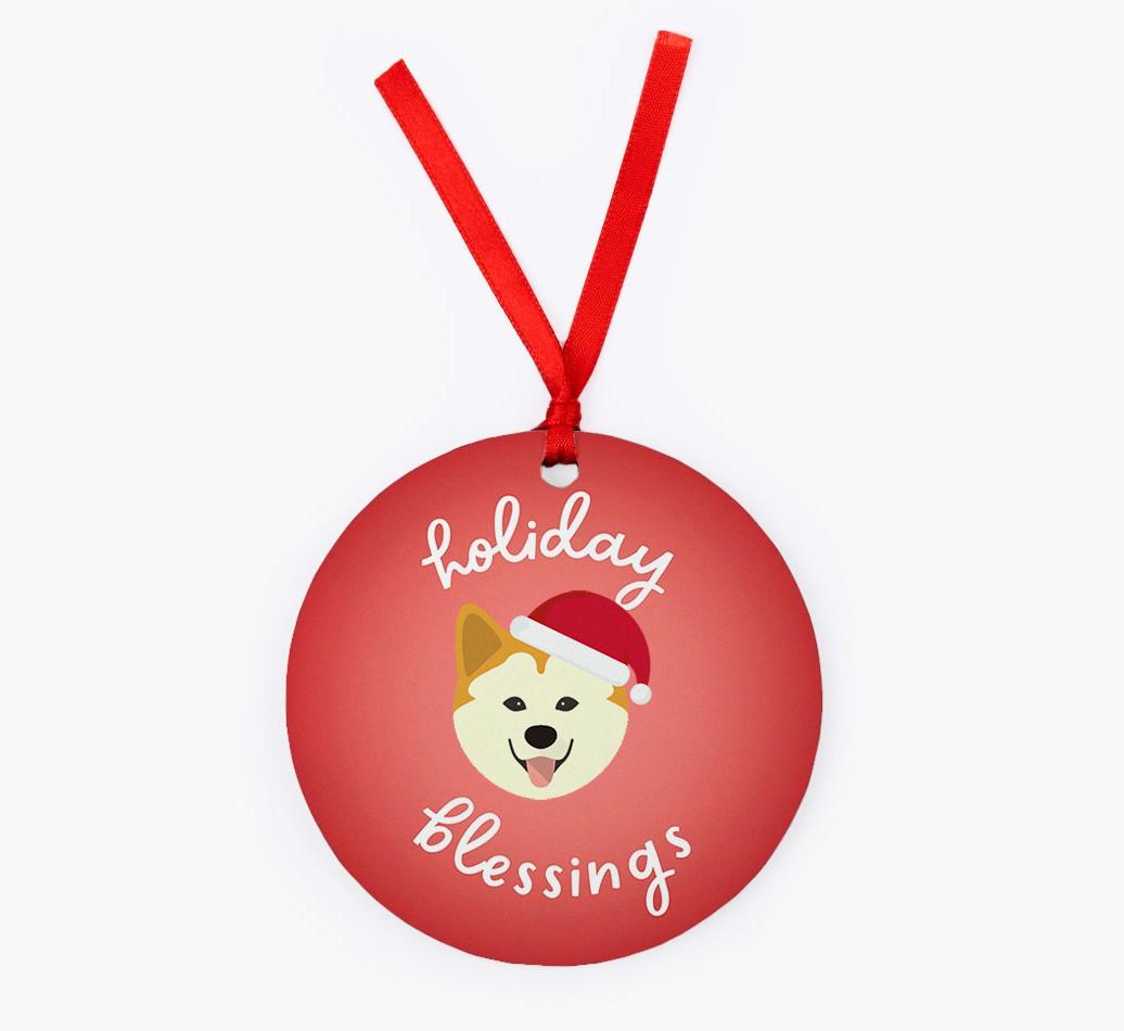 Holiday Blessings: Personalized {breedFullName} Christmas Decoration