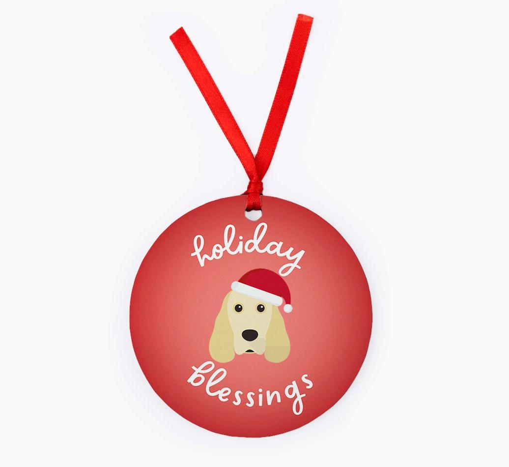 Holiday Blessings: Personalized {breedFullName} Christmas Decoration