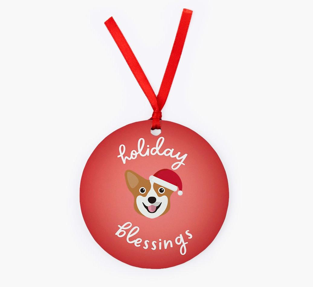 Holiday Blessings: Personalized {breedFullName} Christmas Decoration