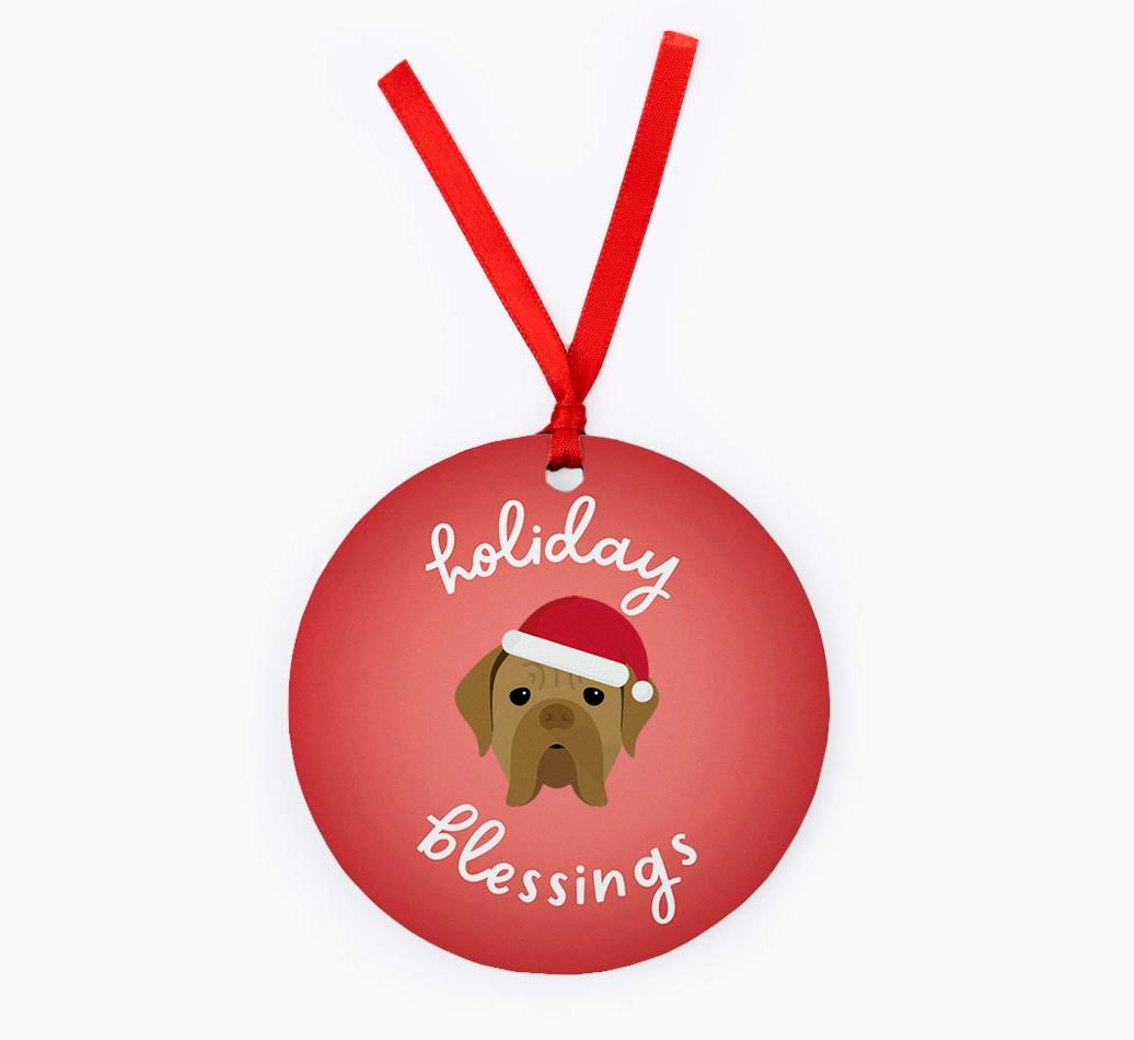 Holiday Blessings: Personalized {breedFullName} Christmas Decoration