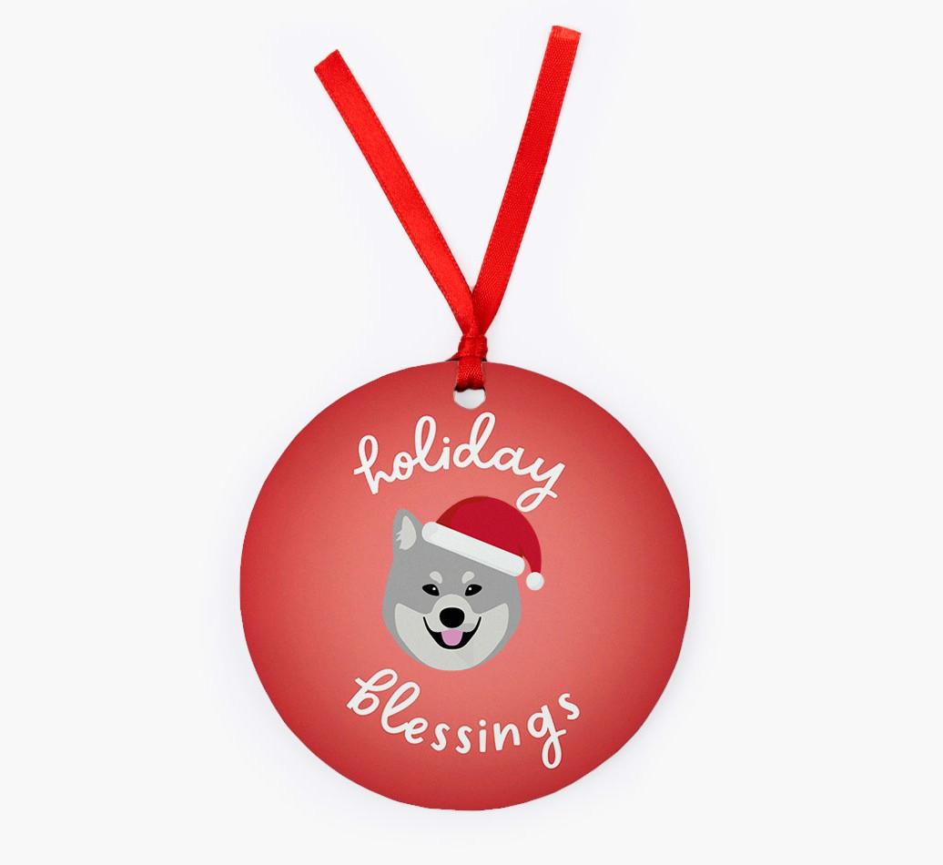 Holiday Blessings: Personalized {breedFullName} Christmas Decoration