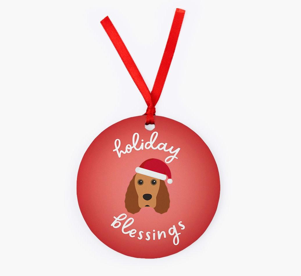 Holiday Blessings: Personalized {breedFullName} Christmas Decoration