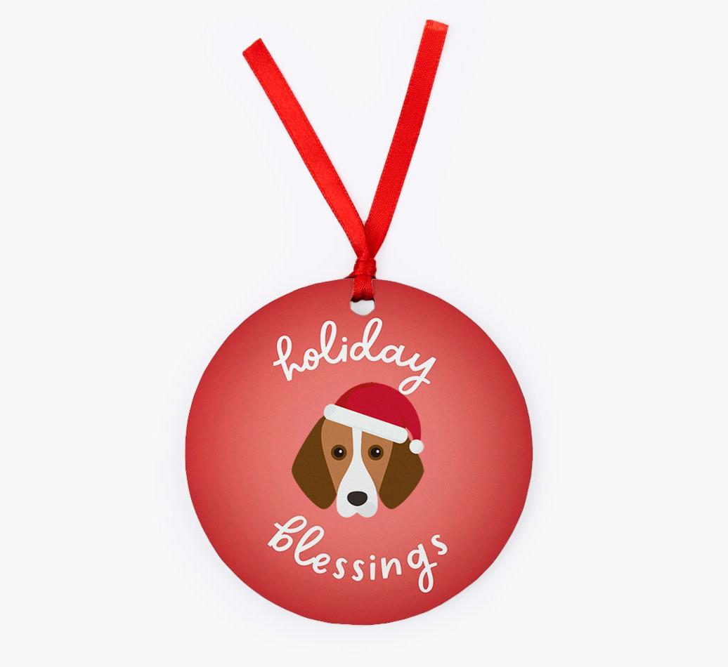 Holiday Blessings: Personalized {breedFullName} Christmas Decoration