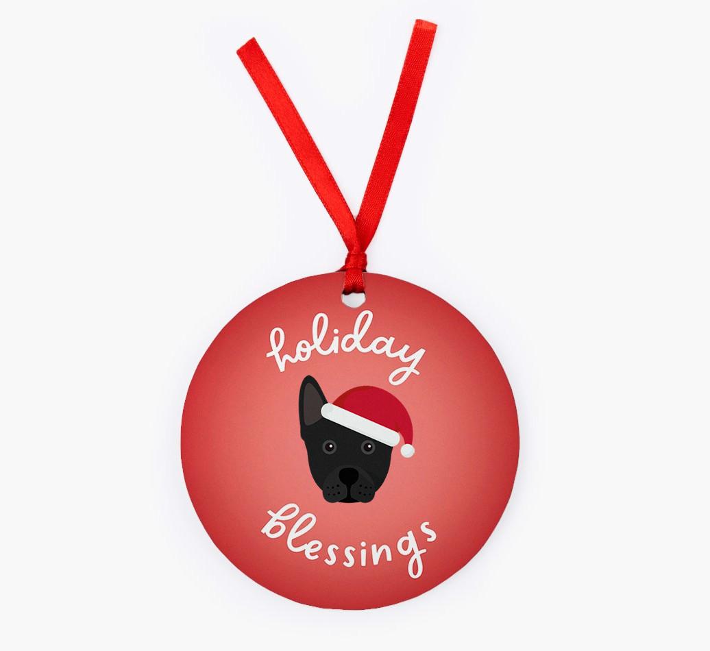 Holiday Blessings: Personalized {breedFullName} Christmas Decoration