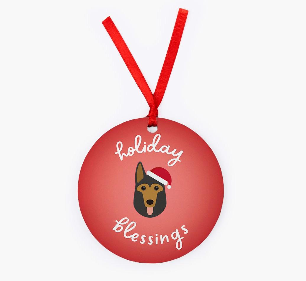 Holiday Blessings: Personalized {breedFullName} Christmas Decoration